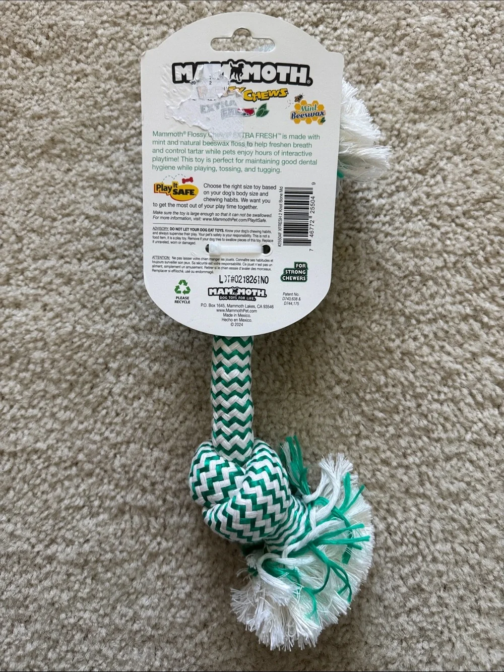 Mammoth Flossy Chews Rope Tug Toy
